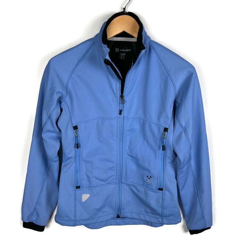 Haglofs Wind stopper Jacket w Gore Technology full zip coat blue women’s 36 / 6